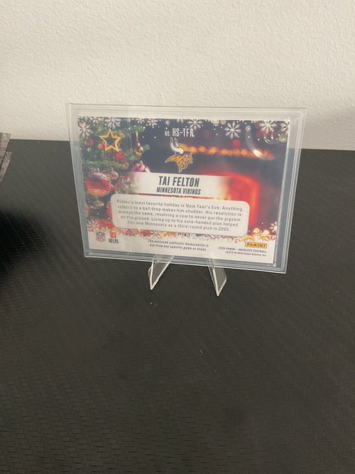 2025 Absolute Holiday Suit Patch  Tai Felton RC Vikings