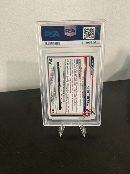 PSA 9 2021 Bowman chrome Misael Urbina auto /499 refractor