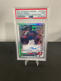 PSA 9 2021 Bowman chrome Misael Urbina auto /499 refractor
